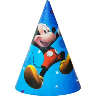 Set Coifuri Petrecere Copii cu Mickey Mouse, Albastru (6 coifuri)