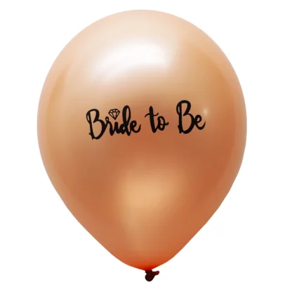 Set 6 baloane latex Bride to Be, Rose Gold, 30 cm - imagine 2