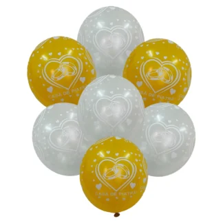 Set 6 baloane latex Casa de Piatra, 30 cm