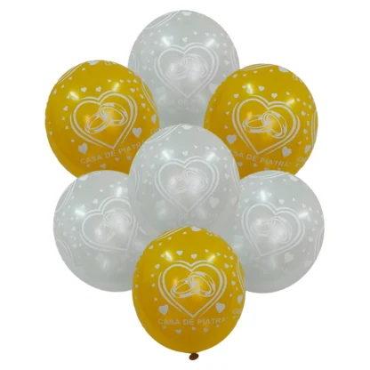 Set 6 baloane latex Casa de Piatra, 30 cm