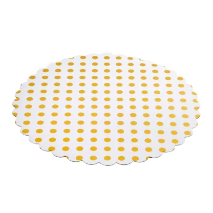 Platou prajituri cu bulinute aurii, 30 cm - imagine 2