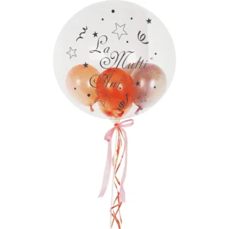 Set aranjament Balon Bobo La Multi Ani cu balonase si accesorii
