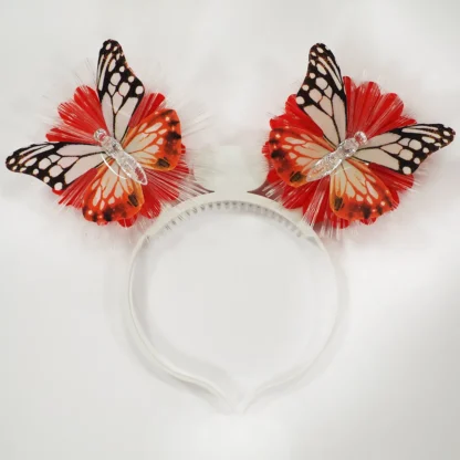 Bentita cu flori, fluturasi si lumini led multicolore - imagine 2