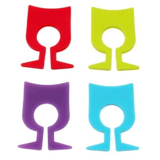 Set 6 identificatoare pahar multicolore