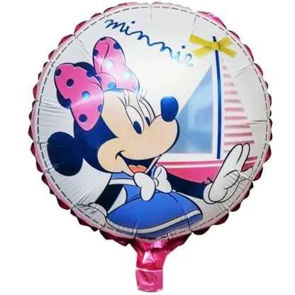 Balon folie Minnie, roz, rotund, 45 cm, cod 1807