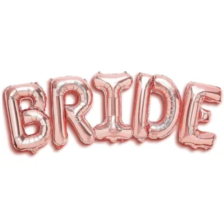 Set baloane folie litere Bride, rose gold, 90 cm