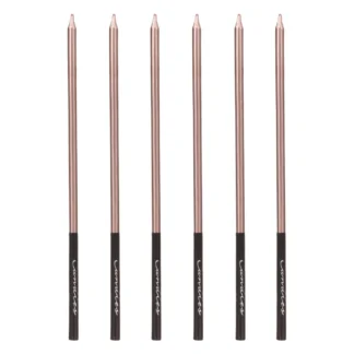 Set 6 lumanari fashion, rose gold - negru