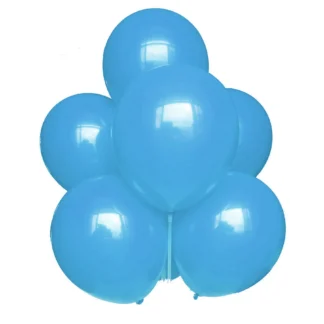 Set 10 baloane latex Albastru Deschis, 25 cm