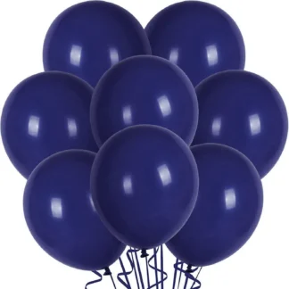 Set 10 baloane latex, Albastru Indigo, 30 cm