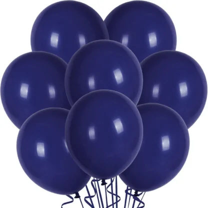 Set 10 baloane latex, Albastru Indigo, 30 cm
