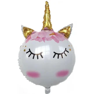 Balon folie figurina Cap Unicorn rotund, 83 cm