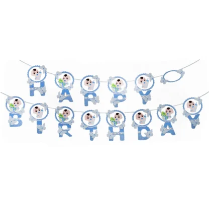 Set ghirlanda Happy Birthday, Baietel