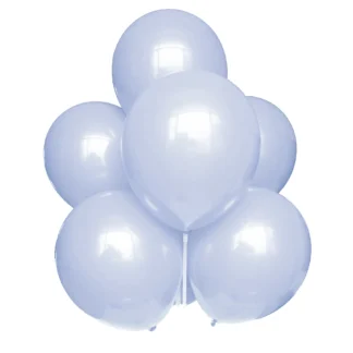 Set 10 baloane latex, Albastru Macaron, 25 cm