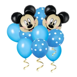 Set aranjament bundle 10 baloane Mickey, Albastru