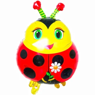 Balon Buburuza, Umflare cu Aer sau Heliu, Folie Mylar, 65 cm