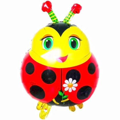 Balon Buburuza, Umflare cu Aer sau Heliu, Folie Mylar, 65 cm