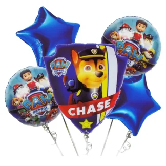 Set aranjament bundle 5 baloane folie Patrula Catelusilor, Chase double sided