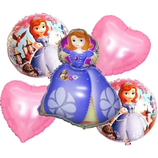 Set aranjament bundle 5 baloane cu figurina Sofia