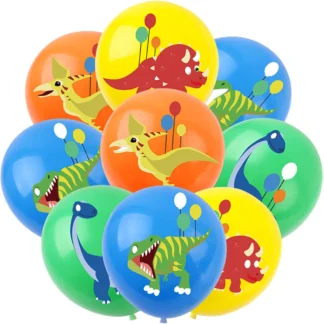 Set 9 baloane latex Dino Party, 30 cm