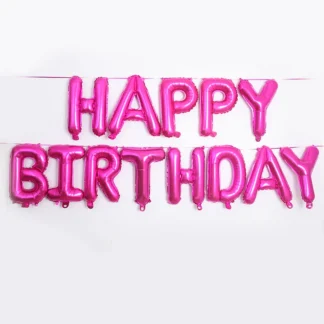 Set aranjament bundle 13 baloane litere Happy Birthday