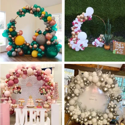 Suport metalic in forma de cerc pentru decoratiuni, auriu, 2 metri - imagine 2