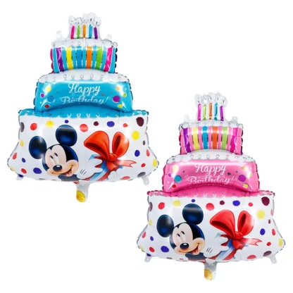 Balon folie figurina Tort Mickey si Minnie, 80 cm