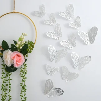 Set 4 decoratiuni Fluturasi 3D, 20 cm