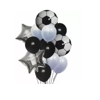 Set aranjament bundle 14 baloane folie si latex Minge Fotbal