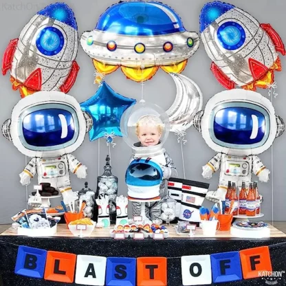 Set aranjament bundle 7 baloane folie Space Party