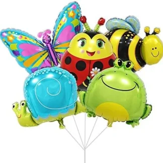 Set aranjament bundle 5 baloane folie minifigurine Animalute