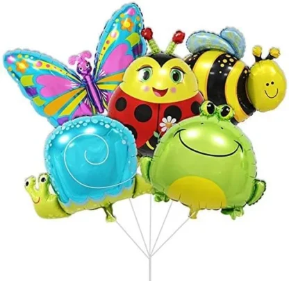 Set aranjament bundle 5 baloane folie minifigurine Animalute