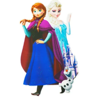Sticker Frozen, cu Ana si Elsa, 20x30 cm