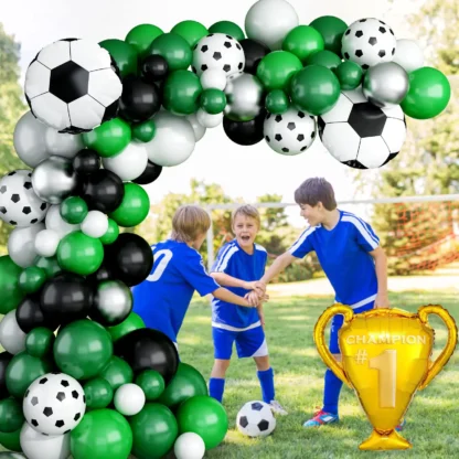Set bundle arcada 107 baloane folie si latex Fotbal Party - imagine 3
