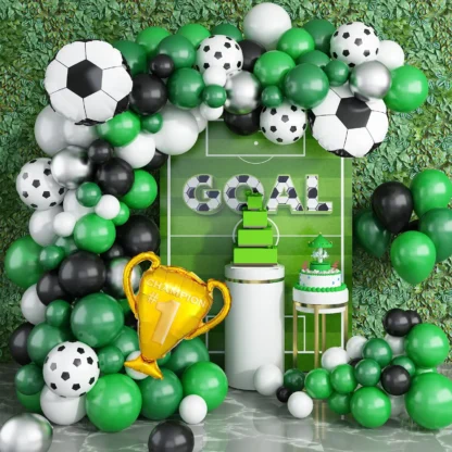 Set bundle arcada 107 baloane folie si latex Fotbal Party - imagine 4