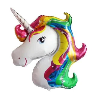 Balon folie figurina Unicorn, multicolor, 62 cm