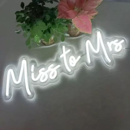 Banner luminos Led Neon MRSS TO MRS, fundal transparent, 55 x 18 cm - imagine 2