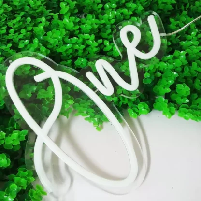 Banner luminos Led Neon ONE, fundal transparent, 33 x 25 cm - imagine 3