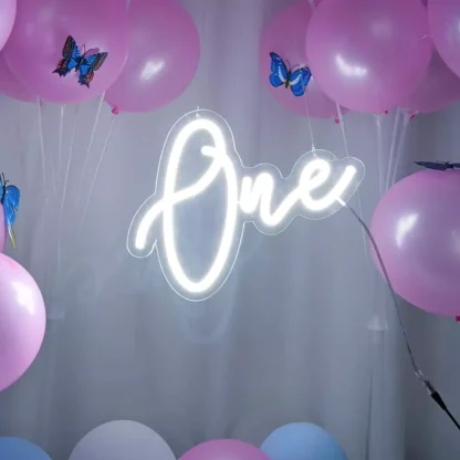 Banner luminos Led Neon ONE, fundal transparent, 33 x 25 cm - imagine 5