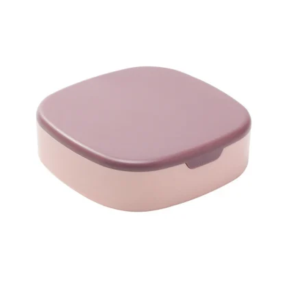 Cutie portabila pentru bijuterii, roz-mov, 10 x 10 x 3 cm