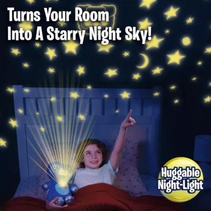 Jucarie de plus Ursulet Star Belly Dream Lites, cu proiectie de stele stralucitoare in 6 culori - imagine 3