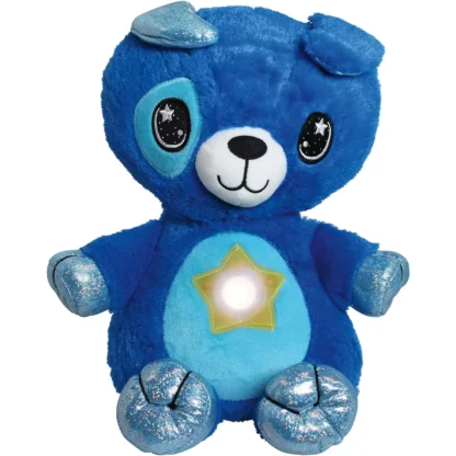 Jucarie de plus Ursulet Star Belly Dream Lites, cu proiectie de stele stralucitoare in 6 culori