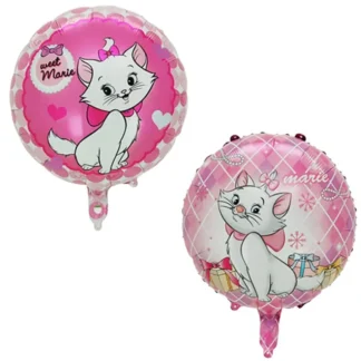 Balon folie Pisicuta Marie, double sided, rotund, 45 cm