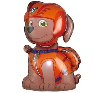 Balon Zuma din Patrula Cățelușilor, Umflare cu Heliu sau Aer, Folie Mylar, Maro-Portocaliu, 68 cm