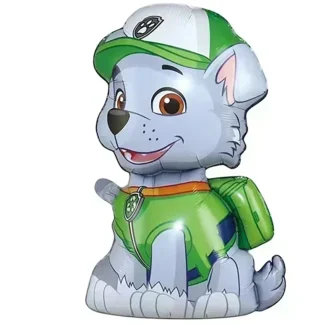 Balon Rocky din Patrula Catelusilor, Umflare cu Aer sau Heliu, Folie Mylar, 70 cm