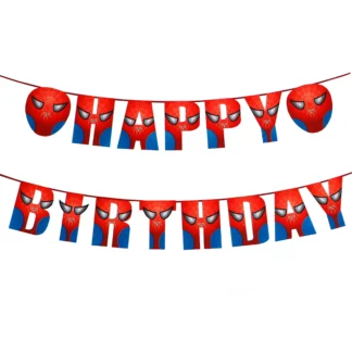 Ghirlanda Happy Birthday, cu Spiderman