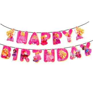 Ghirlanda Happy Birthday, cu Barbie