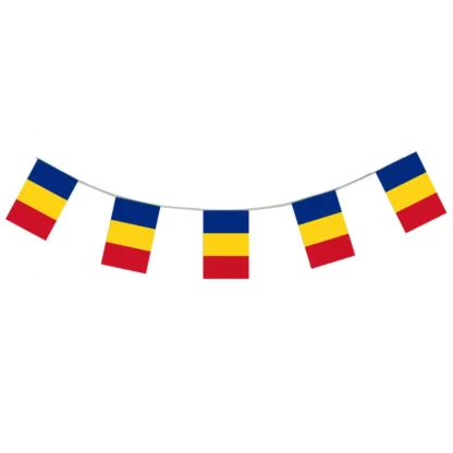 Ghirlanda Romania de 4 metri cu stegulete de 32 x 20 cm