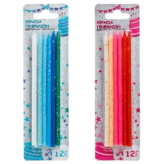 Set 12 lumanari cu glitter