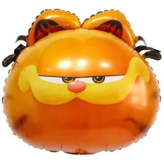 Balon Cap Garfield, Umflare cu Heliu sau Aer, Folie Mylar, Galben-Portocaliu, 55 cm