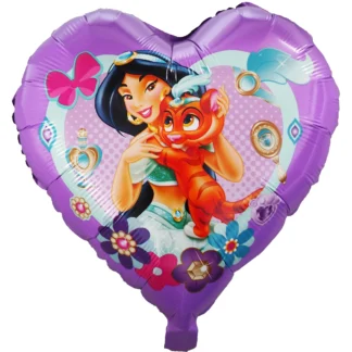 Balon in forma de inima, Printesa Jasmine, 45 cm